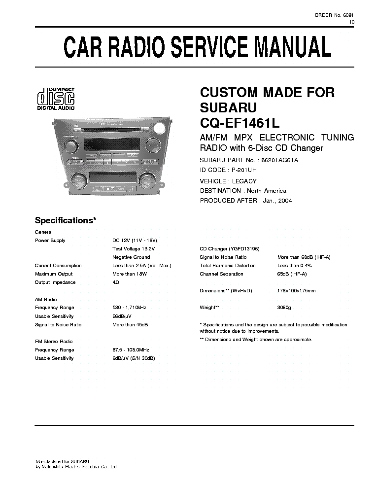 Subaru legacy repair manual pdf